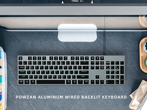 Aluminum Wired Backlit Keyboard