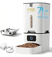 TYM Automatic Cat Feeder, 7L Timed Dry Food Dispenser, APP Control Auto Feeder for Cats and Dogs,...