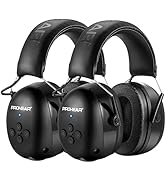 PROHEAR 037 2 Pack Bluetooth 5.0 Hearing Protection Headphones with Rechargeable, 25dB NRR Safety...