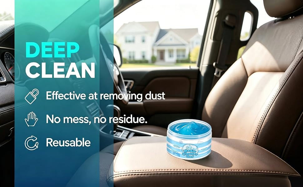 deep clean,effective at removing dust ,no mess ,no residue,reusable.