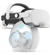 CODOGOY Charging Dock Supports LED Indicator & Charging Headset with 2 Rechargeable 2600 mWh Batt...