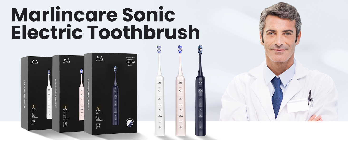 marlincare sonic electric toothbrush