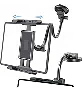 YTDSUP Tablet Holder for Car Truck Dashboard Windshield Tablet Mount, Long Arm Extension Goosenec...