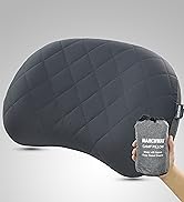 MARCHWAY Ultralight Inflatable Camping Pillow with Soft Washable Cover, Compact Compressible Port...