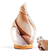 Porseme 280ml Essential Oil Diffuser Glass Color Changing Aroma Air Diffusers Aromatherapy Ultras...