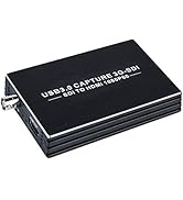 SDI Capture Card USB 3.0, SDI to USB 3.0 with HDMI Loopout, 1080P 60Fps SDI HDMI Video Audio Capt...
