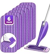 Reusable Mop Pads Compatible with Swiffer Wet Jet, Wet Jet Pads Refills for Swiffer Mop, Microfib...