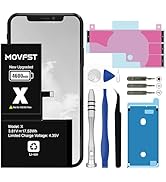 MOVFST Replacement Battery for iPhone X,4600mAh Li-ion Polymer High Capacity Battery Fit for iPho...