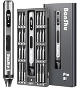 Banshu Mini Electric Screwdriver, 52 in 1 Precision Screwdriver Set with 48 Magnetic Bits, Pry Ba...