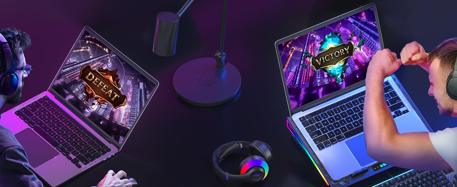 laptop cooling pad for gaming laptop alienware dell hp asus game laptops rgb lights mvp victory mat