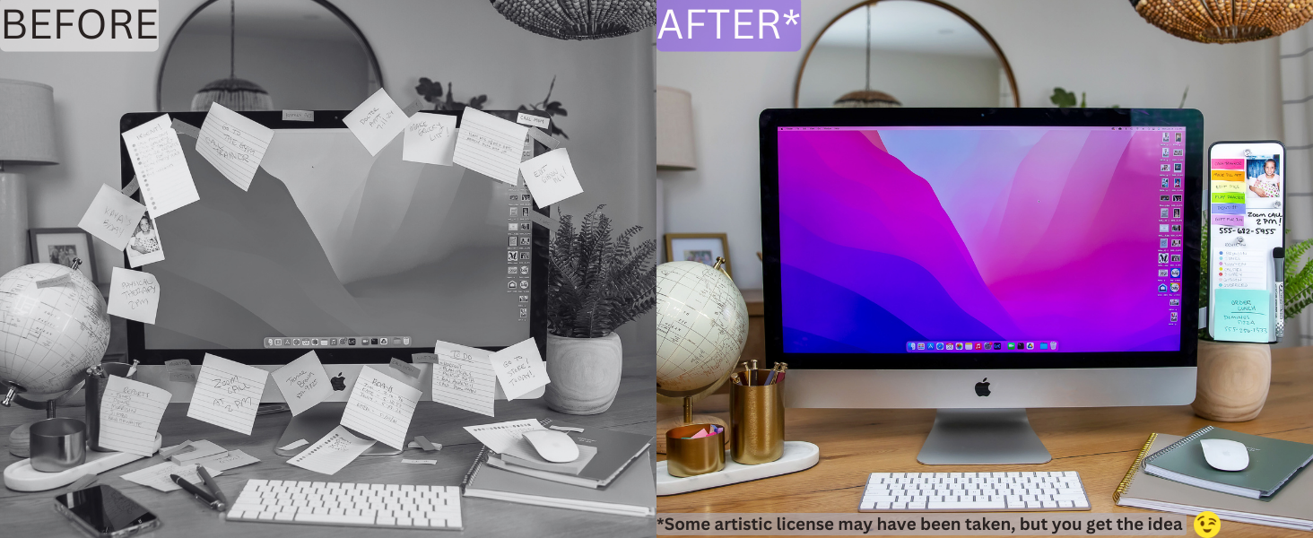 Before and After Using Monitor Whiteboad