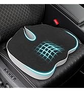 LALOSHI Car Seat Cushion,U-Shaped Memory Foam Seat Cushion for Back Pain Relief - 2.8In Thick Erg...