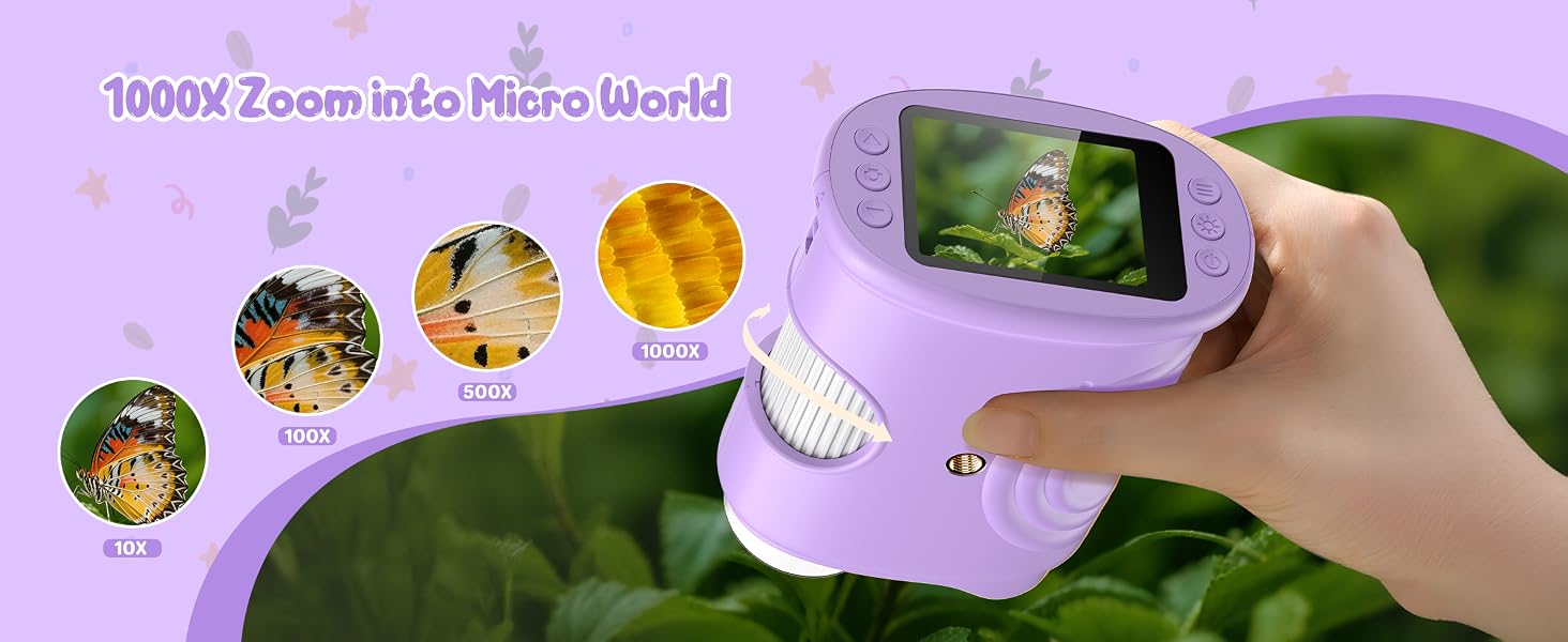 Handheld Digital Microscope for Kids: