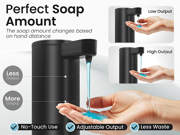 Dual level of soap dispensing