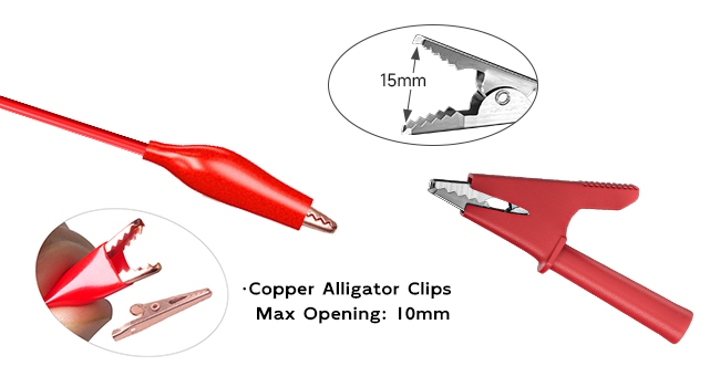 copper alligator clips