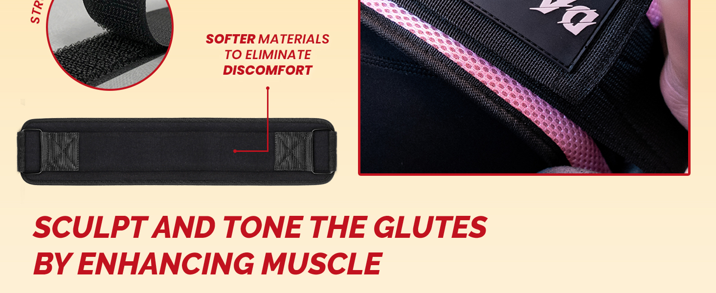Fitness model demonstrating glute activation with hip thrust belt