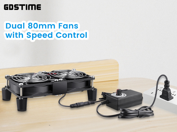 80mm computer fan with ac plug 110v 120v 220v 240v variable speed controller