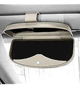MOSISO Car Visor Sunglasses Case, Universal Automotive ABS Eyeglasses Holder Protective Box Clip ...