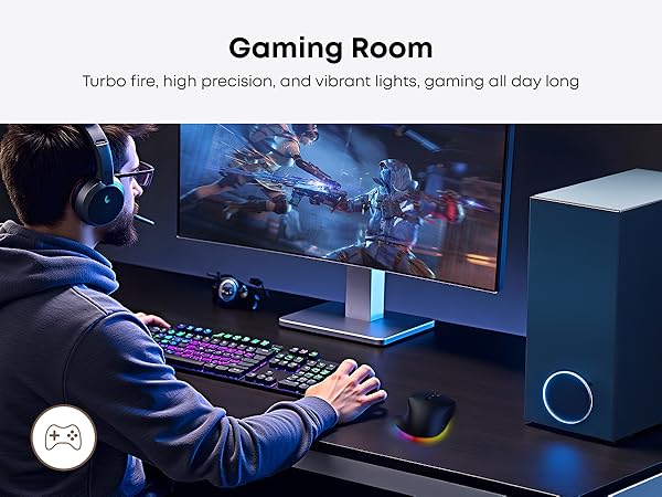 Wireless Ergonomic Mouse for Gaming