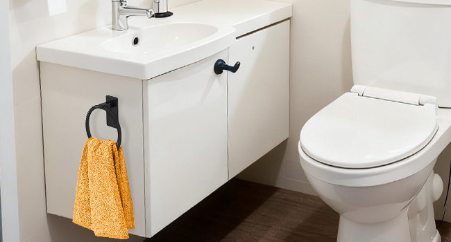 hand towel rack for RV bathroom