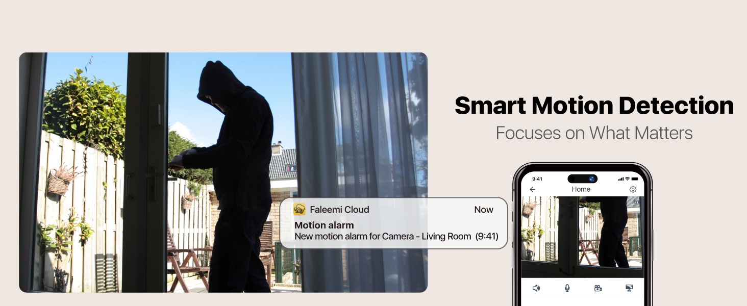 FS3 2K Ultra HD Pan &amp; Tilt Indoor WiFi Security Camera_Smart Motion Detection