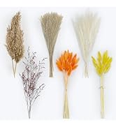 97 PCS Natural Dried Pampas Grass Bouquet, 17" Fall Floral for Boho Rustic Wedding Decor, Natural...