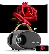 5G WiFi Bluetooth Mini Projector, Visulapex V2 1080P HD 10000L Portable Movie Projector for iPhon...