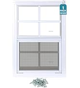 Melkus Shed Windows 1 Piece 12"x18" Flush Mount Household Windows with Tempered Glass and Screen,...