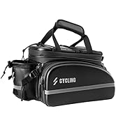 ROCKBROS Bike Rack Bag Trunk Bag Waterproof Carbon Leather Bicycle Rear Seat Cargo Bag Rear Pack ...