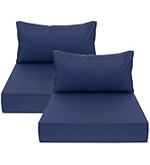 AAAAAcessories Outdoor Deep Seat Cushions, Waterproof, Fade-Resistant Patio Furniture Replacement...