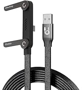 chubbycable StandLite 65W Braided Fast Charge Cable with Built-in Phone Stand T-Shaped Foldable D...