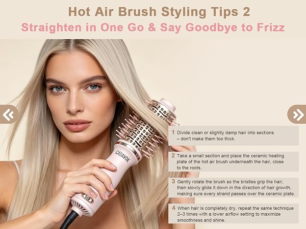4 in 1 Mini Hot Air Brush Blow Dryer Brush for Short Hair