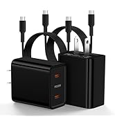 25W Fast Dual Port Outlet Brick Power Adapter Block+6FT USB Type C Cable Cord for Google Pixel 10...