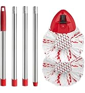 HiBaby Spin Mop Replace Head, Base, Handle Compatible with O Cedar EasyWring 1-Tank Microfiber Sp...