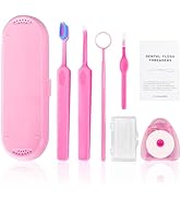 7-in-1 Orthodontic Oral Care Kit with Case – Toothbrush, End Tuft Toothbrush, Dental Mirror, Inte...
