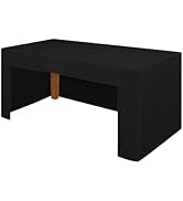 Hiasan Fitted Black Rectangle Tablecover 4 ft. Washable Polyester Tablecloth Waterproof Table Top...