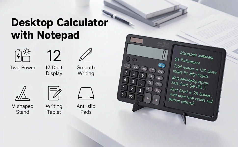 Calculator with LCD Writing Tablet