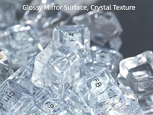 White Crystal jelly keycaps,thick pc keyboard caps