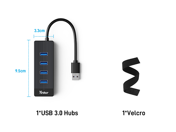 4 Port USB 3.0 Hub 10FT Long Cable