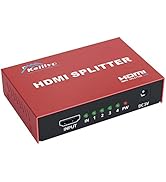 KELIIYO Hdmi Splitter 1 in 4 Out V1.4b Powered Hdmi Video Splitter with AC Adaptor Supports Ultra...