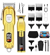 HIENA PRO Hair Clippers Set for Men, Professional Barber Kit for Hair Cutting, Cordless Rechargea...