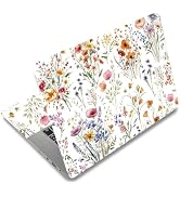 SUPERDANT Laptop Skin Sticker Watercolor Flowers Laptop Decals Personalized Universal Notebook Co...