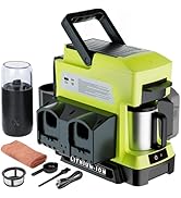 Byutrcfuy Cordless Coffee Maker for Ryobi 18V Battery, 3 Brewing Options Drip Coffee Maker with C...