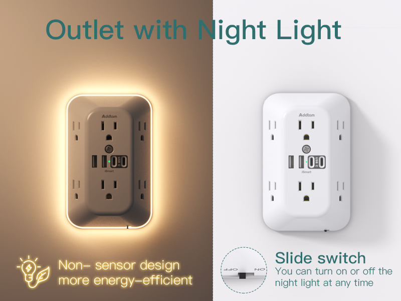 Outlet Extender with Night Light