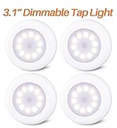 Dimmable Tap lights, Push Lights, Stick on Lights, LED Puck Light, Closet Light, Under Cabinet light