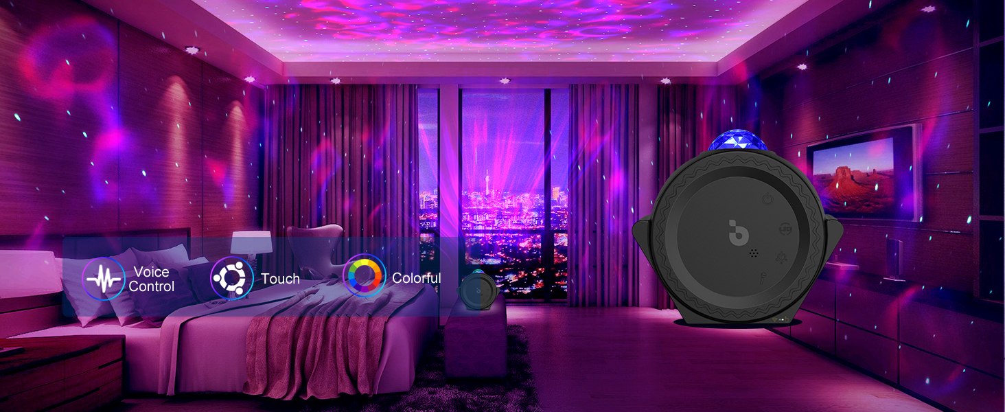 Galaxy Projector Star Night Light - 3-in-1 Moon Star Aurora Projector for Bedroom