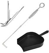 Quantfire BBQ Ash Removal Tool Set for Big Green Egg Accessories, Kamado Grill Cleaning Tools Inc...