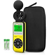 Anemometer &amp; WBGT Heat Stress Meter, Digital Handheld Wind Meter Measures Wind Speed, Wet Bulb Gl...