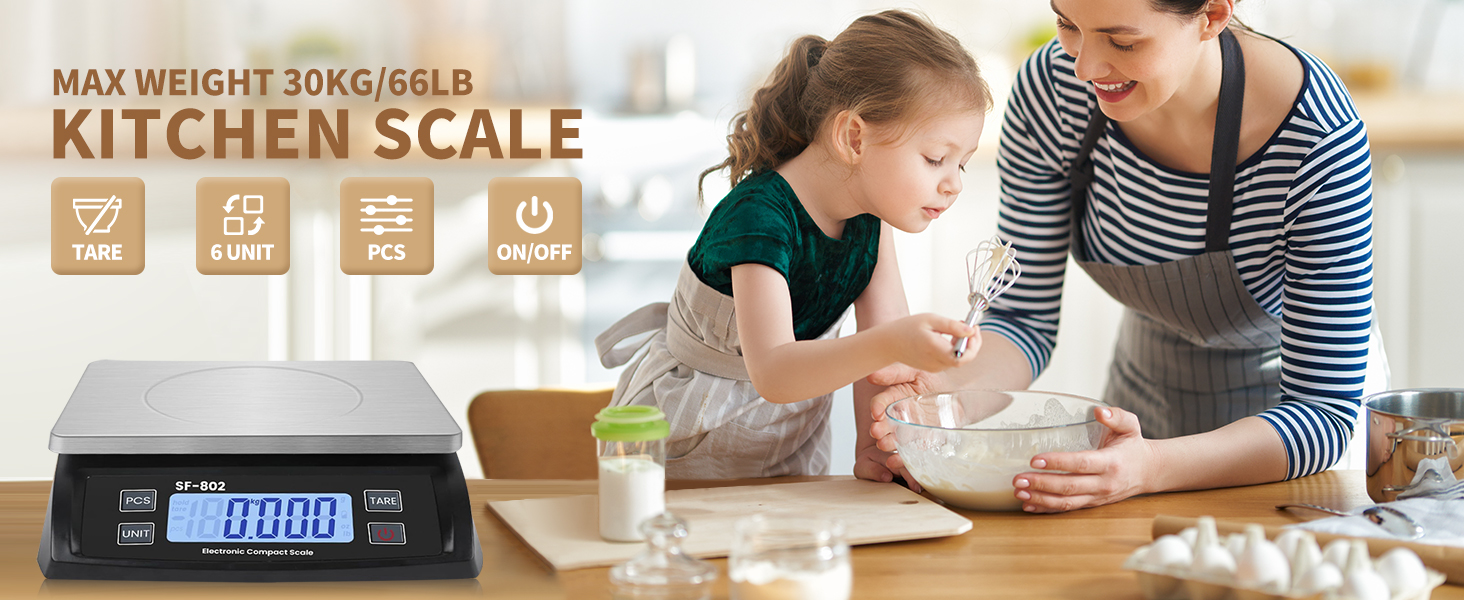 Black Large Digital Kitchen Scale