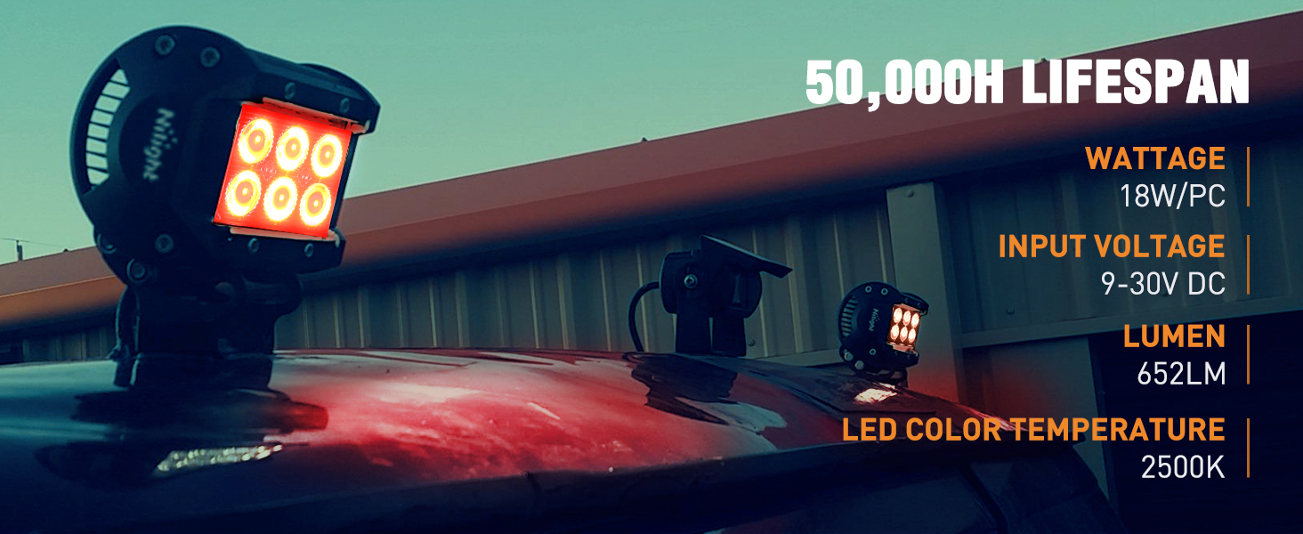 Red light pods Hunting Lights led fog lights for trucks led spot lights for trucks off road